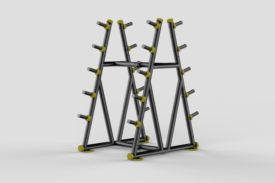 Barbell Rack Yellow 2 Barbell Rack Yellow 2